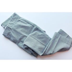 Gap • White Navy Railroad Stripe Slim Crop Pants